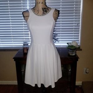 Moon Light White Dress with bling on neckline